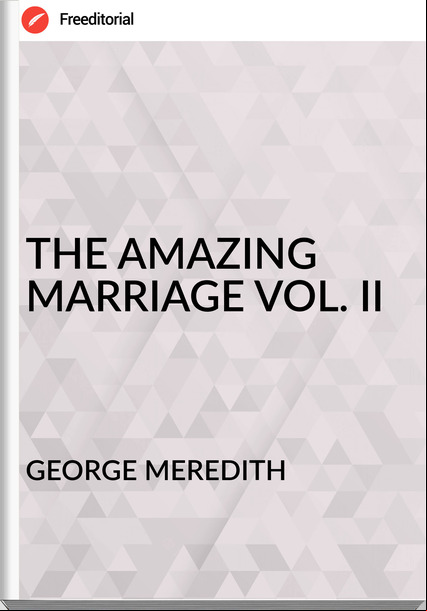 GEORGE MEREDITH - THE AMAZING MARRIAGE VOL. II