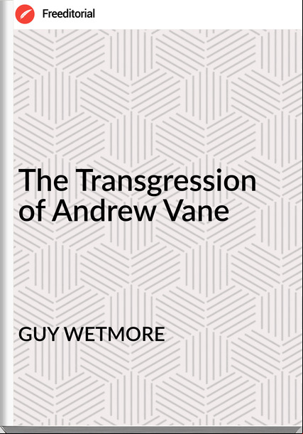 GUY WETMORE - The Transgression of Andrew Vane
