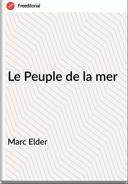 Marc Elder - Le Peuple de la mer