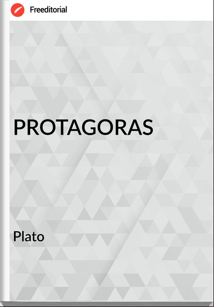 Plato PROTAGORAS