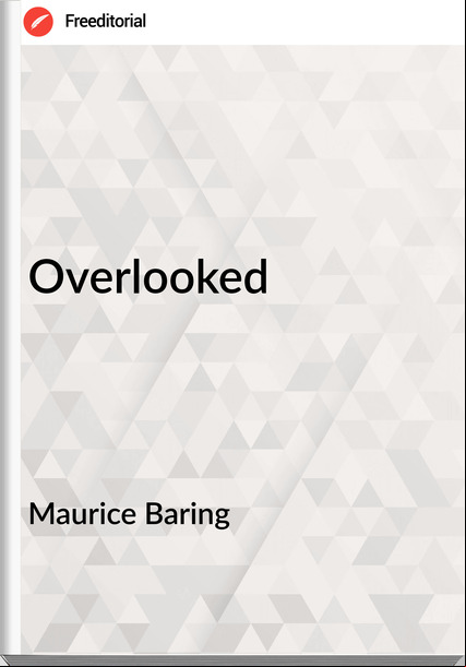 Maurice Baring Overlooked