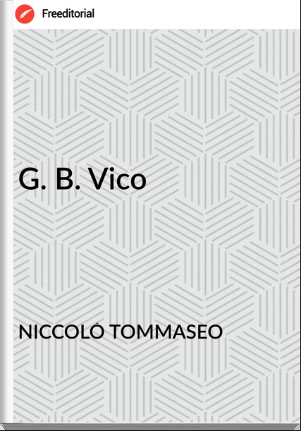 NICCOLÒ TOMMASEO G. B. Vico