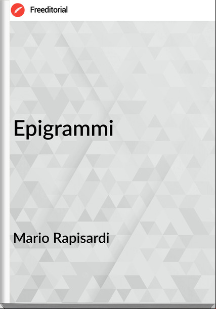 Mario Rapisardi Epigrammi