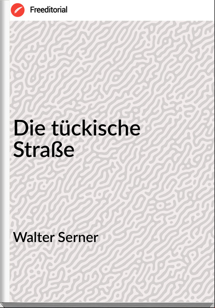 Walter Serner Die tückische Straße