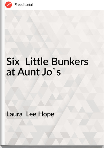 Laura  Lee Hope - Six  Little Bunkers at Aunt Jo's