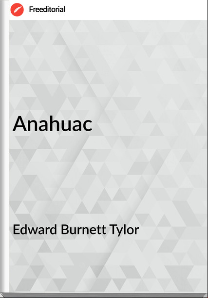  Edward Burnett Tylor - Anahuac