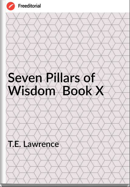 T.E. Lawrence Seven Pillars of Wisdom  Book X