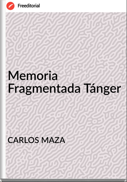 CARLOS MAZA Memoria Fragmentada Tánger